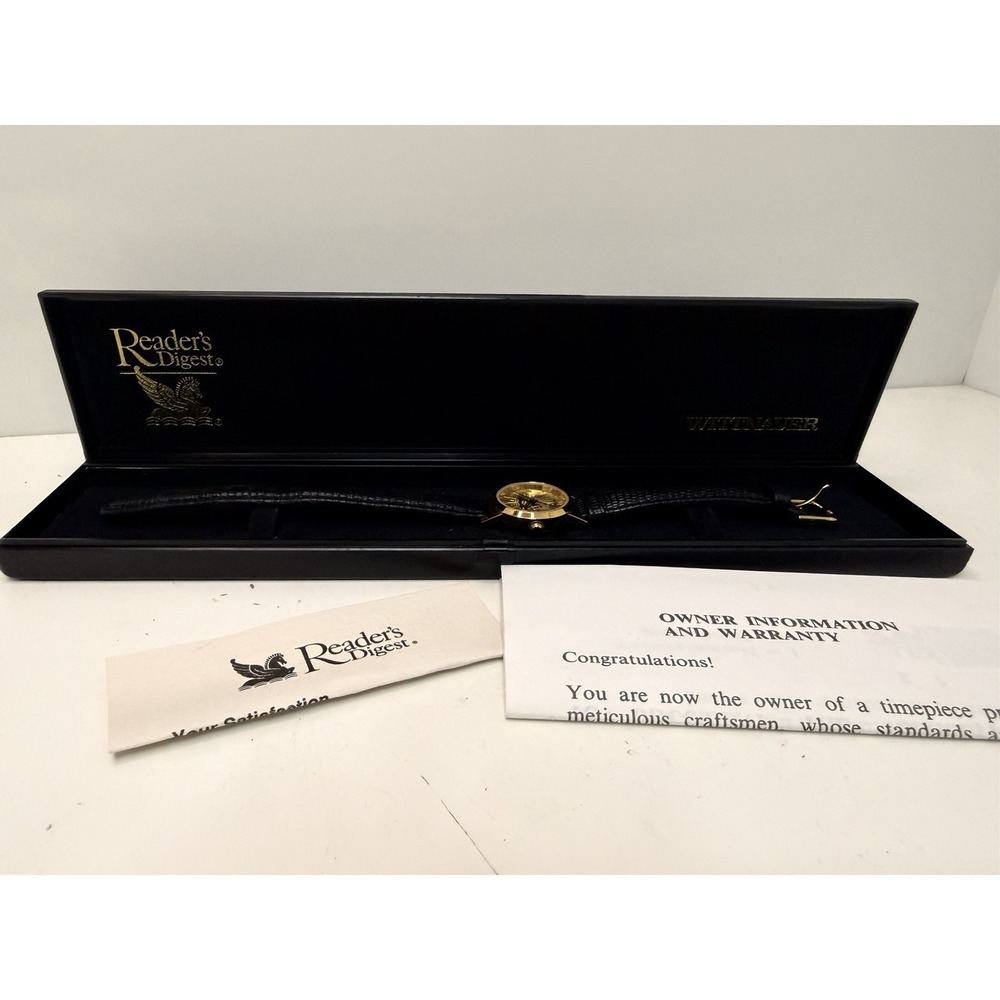 Vintage Wittnauer Reader's Digest Pegasus Watch - Gold Tone - New